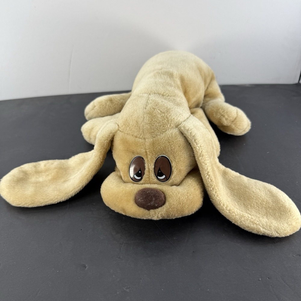 Vtg 1985 JRL Little Lonely Puppies Brown Dog Plush Sad Eyes Pound Puppy Clone